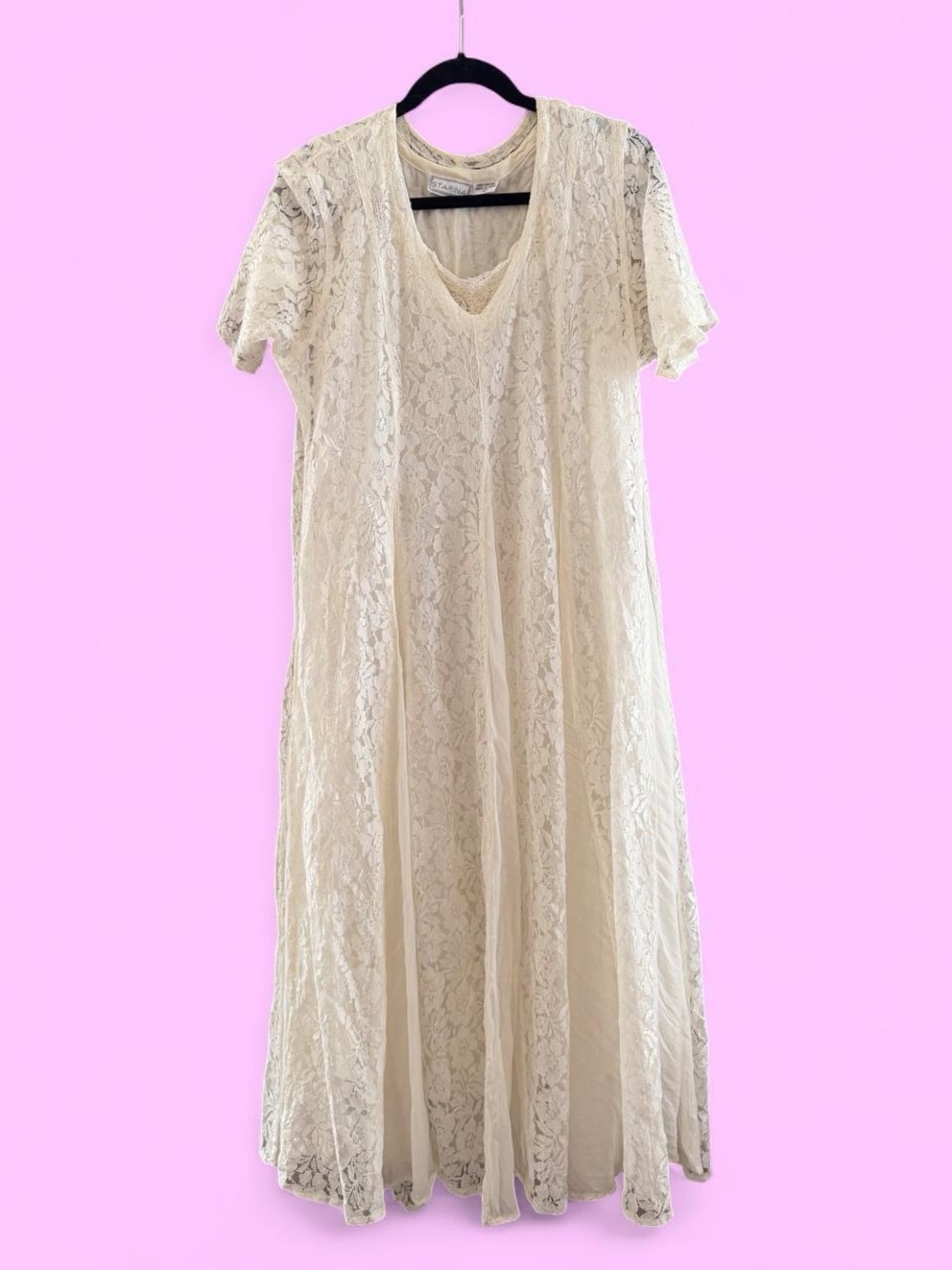 Ivory Lace V-Neck Maxi Dress - Timeless Romantic Style
